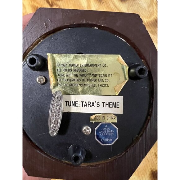 Gone With The Wind Snow Globe Music Box Tune: Tara's Theme Sankyo 1997 - Picture 3 of 3
